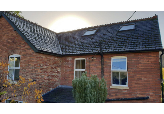 Biowash™ Non Pressure Roof Cleaning on Slate Roof Tiles