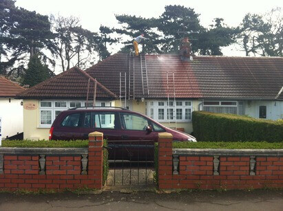 Roof Clean and Climashield Roof Coating